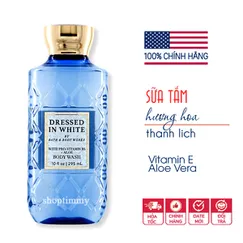Chính hãng Mỹ | Sữa tắm vitamin e Dressed In White hương hoa thanh lịch sang trọng - Bath & Body Works 236ml