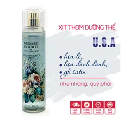 Xịt thơm toàn thân Dressed In White body mist hương quyến rũ - Bath and Body Works 236ml | Chính hãng Mỹ