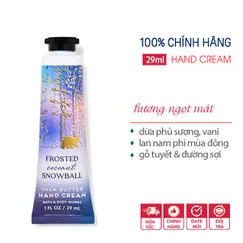 Kem dưỡng da tay vitamin e Frosted Coconut Snowball - Bath and Body Works 29ml - Chính hãng Mỹ