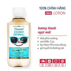 Sữa dưỡng thể Frosted Coconut Snowball hương thanh dịu mát - Bath & Body Works 236ml | Chính hãng Mỹ mẫu 2024