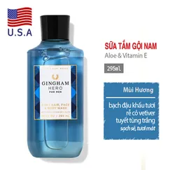 Sữa tắm, gội đầu, rửa mặt Gingham Hero 3 in 1 cho nam giới - Bath and Body Works chính hãng Mỹ | 295ml