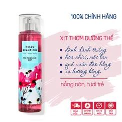 Xịt thơm toàn thân Hello Beautiful - Bath & Body Works 236ml | Chính hãng Mỹ