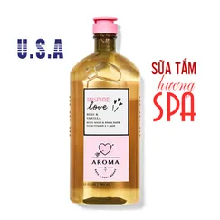 Sữa tắm hương spa thư giãn tinh dầu hoa Hồng Inspire Love Rose - Vanilla - Bath & Body Works 295ml - Chính hãng Mỹ