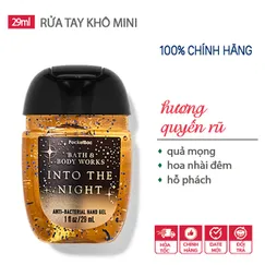 Gel rửa tay khô dưỡng ẩm diệt khuẩn mini Into The Night - Bath & Body Works - 29ml | Chính hãng Mỹ