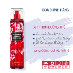 Xịt thơm toàn thân Japanese Cherry Blossom - Bath And Body Works 236ml | Chính hãng Mỹ