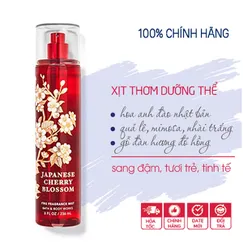 Xịt thơm body Japanese Cherry Blossom hương nồng nàn tươi tắn - Bath And Body Works 236ml - Chính hãng Mỹ
