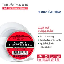 Nước Hoa Tinh Dầu Khử Mùi Làm Thơm Xe Hơi Ô tô mùi tươi tắn Japanese Cherry Blossom - Bath & Body Works 6ml | Chính hãng Mỹ