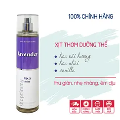 Xịt thơm toàn thân Lavender no.3 body mist hương lãn mạn, nhẹ nhàng - Bath and Body Works 236ml | Chính hãng Mỹ