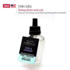 Tinh Dầu thơm Xông Phòng Linen & Lavender hương vải lanh oải hương & không khí biển mát mẻ - Bath & Body Works 24ml - Chính hãng U.S.A