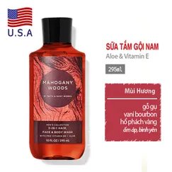 Sữa tắm, gội đầu, rửa mặt 3 in 1 cho nam giới Mahogany Woods  - Bath and Body Works chính hãng Mỹ | 295ml