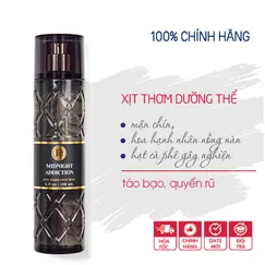 Xịt thơm toàn thân Midnight Addiction body mist hương anh đào thu hút - Bath and Body Works 236ml | Chính hãng Mỹ