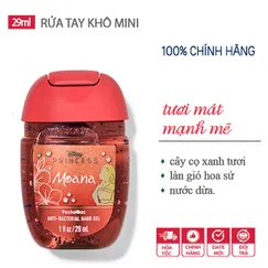 Gel rửa tay khô dưỡng ẩm diệt khuẩn mini Moana | Disney Princess - Bath & Body Works | Chính hãng Mỹ - 29ml