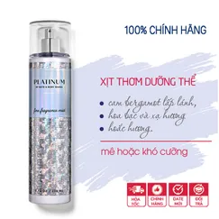 Xịt thơm toàn thân Platinum body mist hương mê hoặc khó cưỡng - Bath and Body Works 236ml | Chính hãng Mỹ