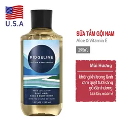 Sữa tắm, gội đầu, rửa mặt 3in1 Ridgeline bí ẩn cho nam giới - Bath and Body Works 295ml | Chính hãng Mỹ