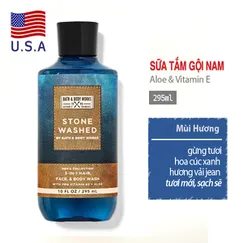 Sữa tắm, gội đầu, rửa mặt Stone Washed 3in1 cho nam giới - Bath and Body Works chính hãng Mỹ | 295ml