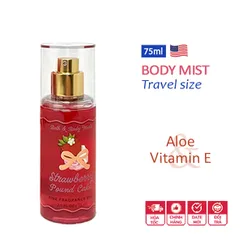 Xịt thơm toàn thân mini Strawberry Pound Cake (new) travel size 75ml | Bath & Body Works | Chính hãng Mỹ