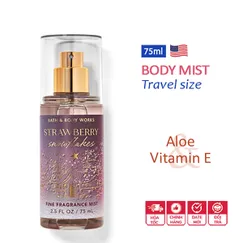 Xịt thơm toàn thân mini Strawberry Snowflake travel size 75ml | Bath & Body Works | Chính hãng Mỹ