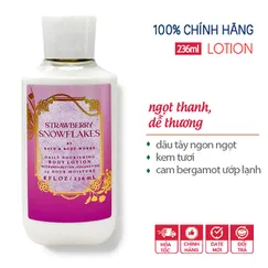Sữa dưỡng thể Strawberry Snowflakes - Bath & Body Works 236ml | Chính hãng Mỹ