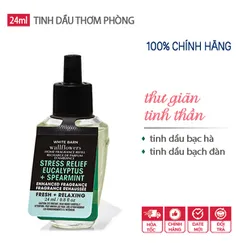 Tinh Dầu thơm Xông Phòng Stress Relief Eucalyptus Spearmint thư giãn tinh thần - Bath & Body Works 24ml - Chính hãng U.S.A