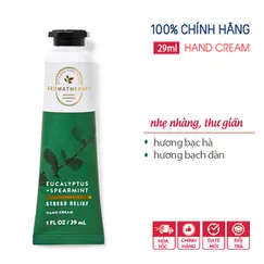 Kem dưỡng da tay vitamin E Stress Relief Eucalyptus Spearmint - Bath and Body Works 29ml | Chính hãng Mỹ