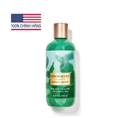 Sữa tắm tạo bọt Eucalyptus Spearmint hương spa thư giãn bạc hà giảm stress - Bath and Body Works 295ml | Chính hãng Mỹ - NEW