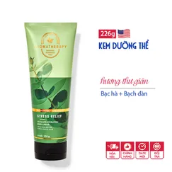 Kem dưỡng thể hương bạc hà giảm Stress Relief Eucalyptus Spearmint - Bath and Body Works 226g | Chính hãng Mỹ