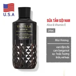 Sữa tắm, gội đầu, rửa mặt 3 in 1 cho nam giới Vanilla Noir - Bath and Body Works chính hãng Mỹ | 295ml