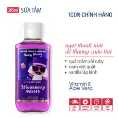 Sữa tắm WinterBerry Wonder - Bath and Body Works 295ml | Chính hãng Mỹ