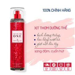 Xịt thơm body dưỡng ẩm You're the One | ngọt ngào, quyến rũ - Bath and Body Works 236ml | Chính hãng từ Mỹ