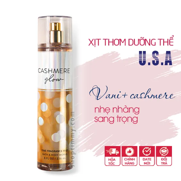 AUTH U.S X t th m to n th n Cashmere Glow Bath Body Works