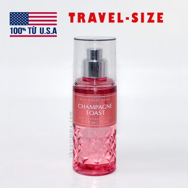 Chính hãng Mỹ | Xịt thơm toàn thân mini Champagne Toast du lịch travel size | bath & body works 75ml