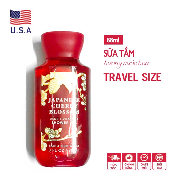 Sữa tắm mini du lịch Japanese Cherry Blossom - Bath and Body Works | Travel size chính hãng Mỹ