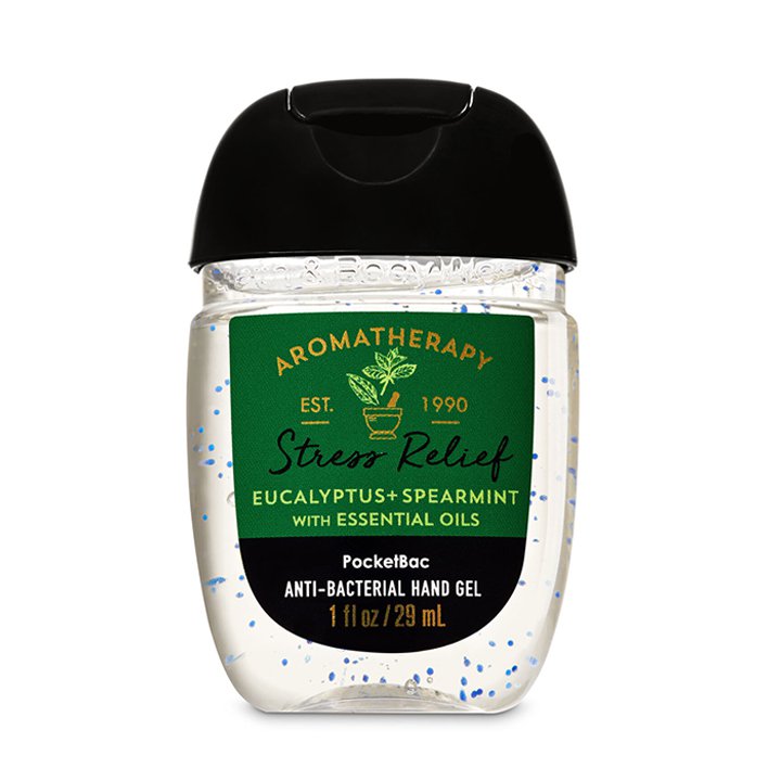Gel rửa tay khô dưỡng ẩm diệt khuẩn mini Eucalyptus Spearmint hương bạc hà giảm stress - Bath & Body Works 29ml (Mỹ)