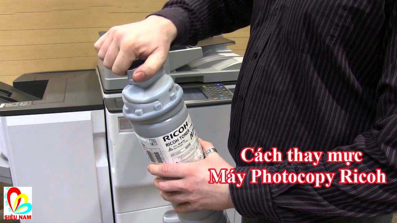 Cách thay mực máy photo màu Ricoh Cách thay mực máy photo màu Ricoh