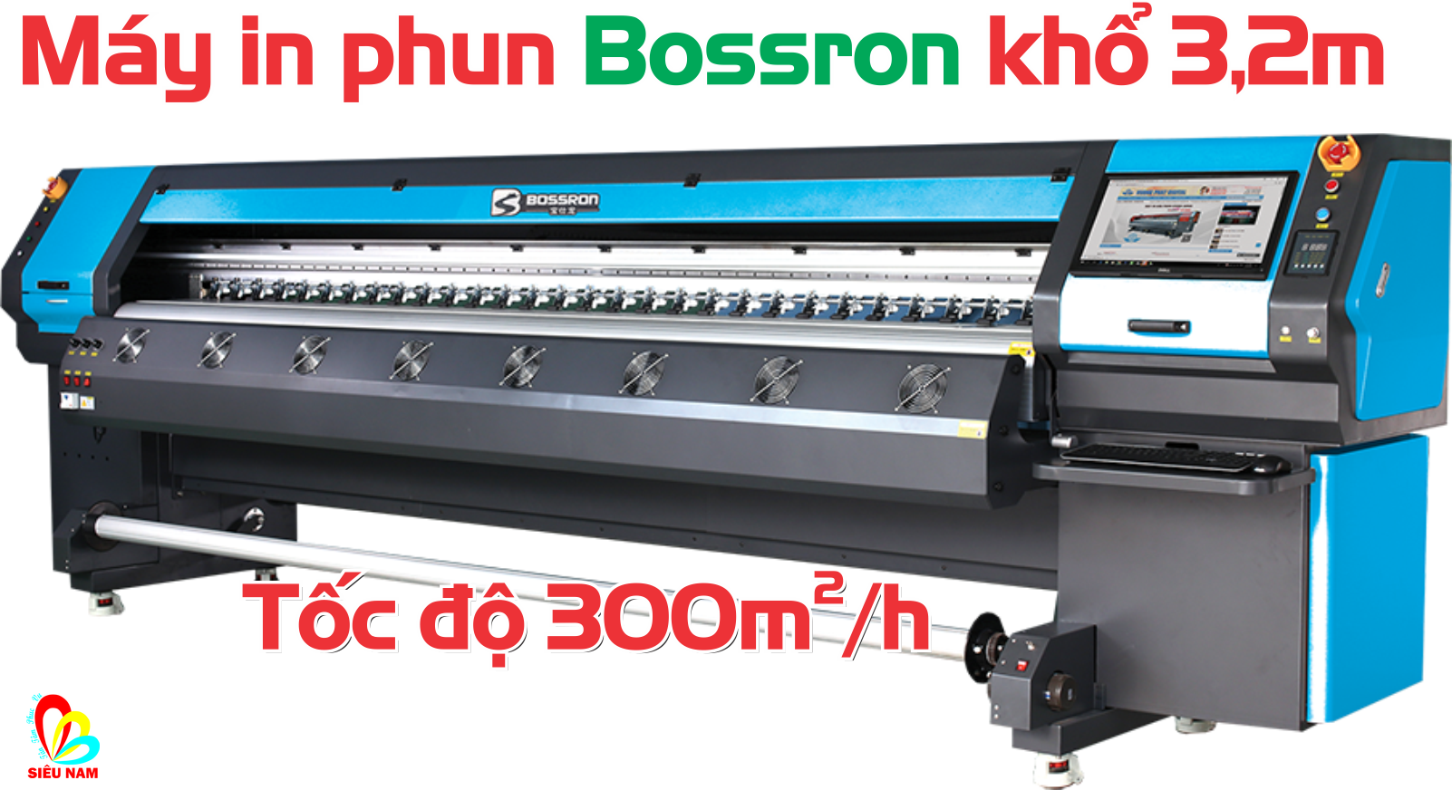 Máy in decal khổ lớn Bossron Máy in decal khổ lớn Bossron