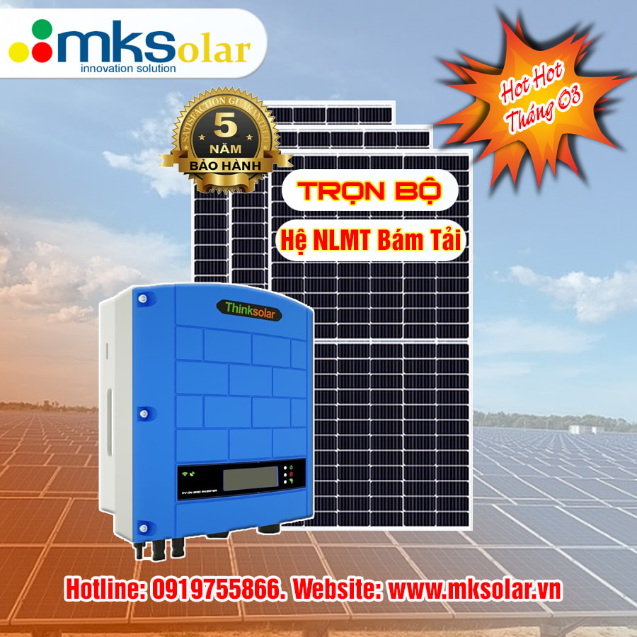 Hệ điện năng lượng mặt trời hòa lưới bám tải 3kw