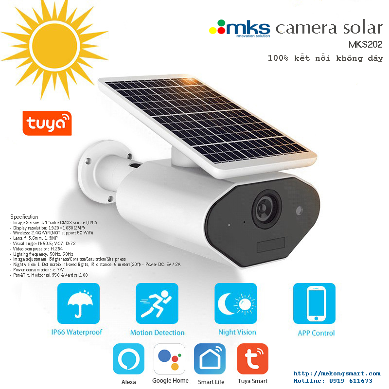 Camera năng lượng mặt trời wifi