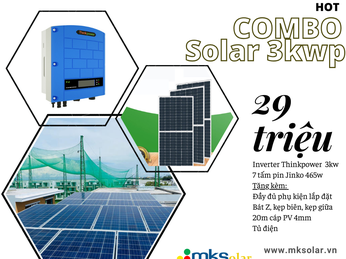 Gói combo siêu HOT dành cho KH lắp đặt năng lượng mặt trời tại Cần Thơ và các tỉnh các tỉnh miền Tây