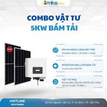 Combo vật tư hệ điện năng lượng mặt trời 5kW bám tải