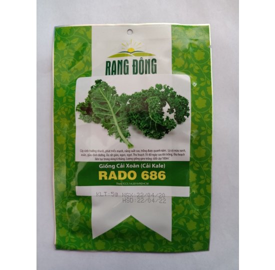 Hạt giống cải Xoăn ( cải Kale) Rado 686 gói 5g