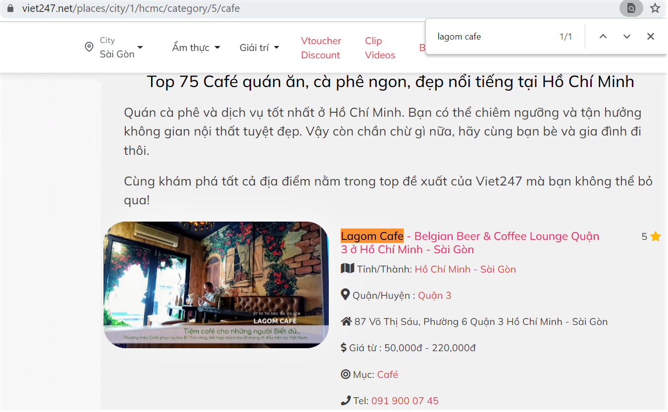 Lagom Café: Xếp hạng Top 75 Café quán ăn, cà phê ngon, đẹp nổi tiếng tại Hồ Chí Minh bởi https://www.viet247.net/