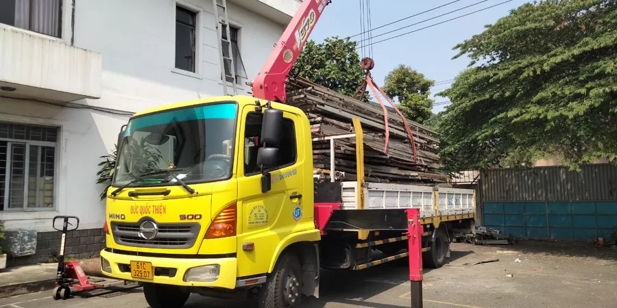 Dịch vụ cho thuễ xe tải cẩu chuyên nghiệp tại Vsip 1 của Đức Quốc Thiện