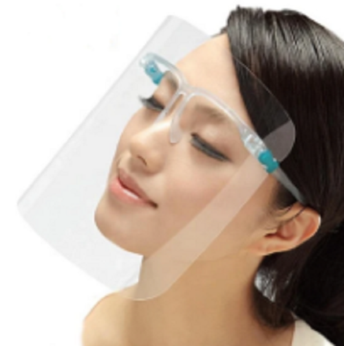 Kính Kiếng chắn giọt bắn chống bụi face shield hàng cao cấp - mặt gương trong suốt