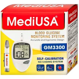 Máy đo đường huyết tự động MediUSA Gm3300 hỗ trợ theo dõi, kiểm soát lượng đường trong máu