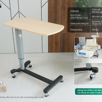 Bàn ăn cho người bệnh LUCASS BA-E6