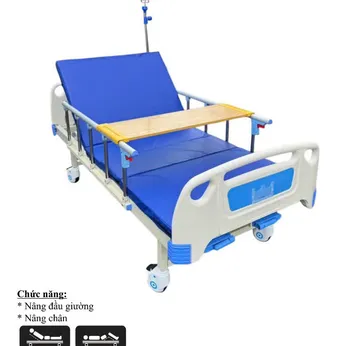 Giường bệnh hai tay quay có bô vệ sinh LUCASS GB-C2