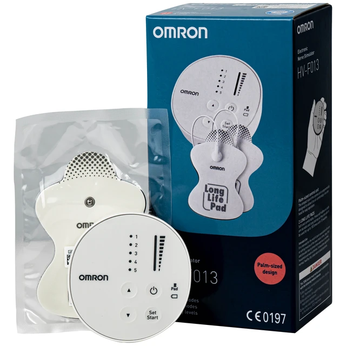 Máy mát xa xung điện Omron HV-F013 giúp giảm đau cơ và khớp, phù hợp cho nhân viên văn phòng