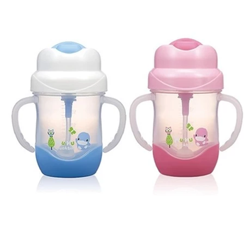 Bình uống nước ống hút có tay cầm KUKU nhựa PP - 200 mL KUKU – 5472