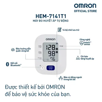 Máy Đo Huyết Áp Tự Động Bluetooth OMRON HEM-7141T1