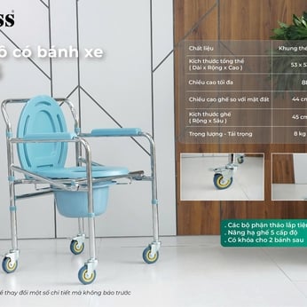 Ghế bô có bánh xe LUCASS G-96